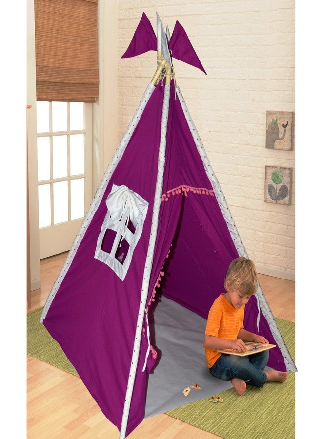 Creative Textiles Play Tent House Outdoor Play Tent House | Dark Purple - Image 5
